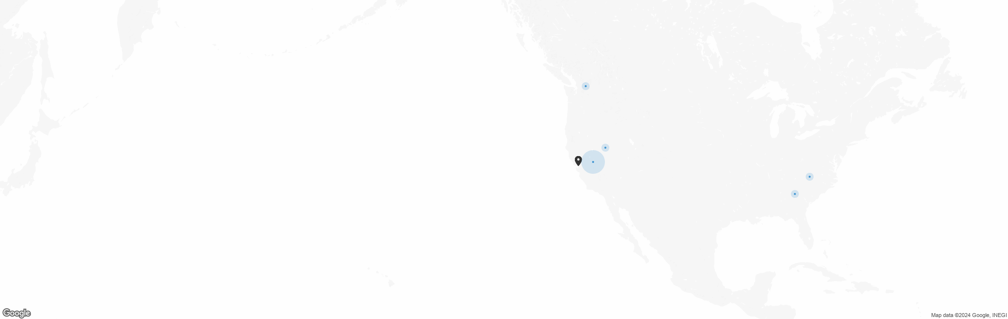 Map of US with pin of Forestr Org location