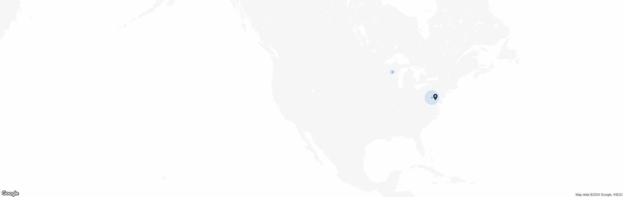 Map of US with pin of Kakenya&#39;s Dream (Kakenya Center for Excellence) location