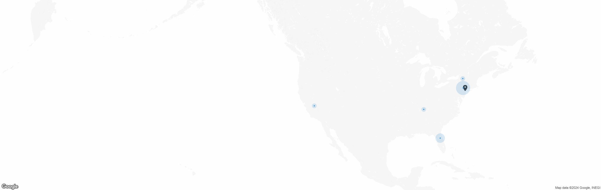 Map of US with pin of Shining Stars Network Inc (Shining Stars Network) location