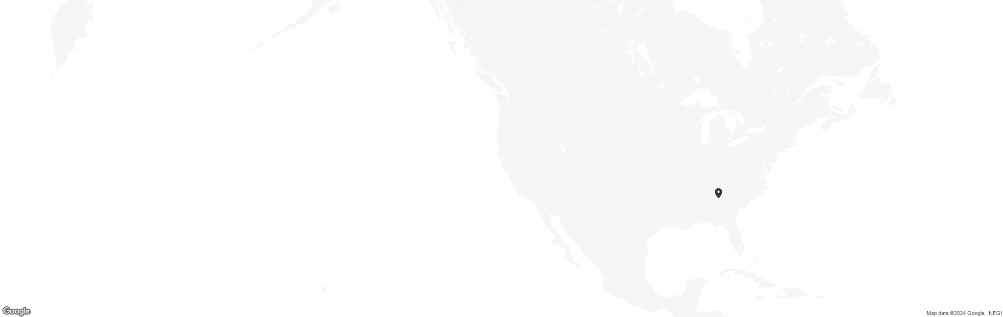 Map of US with pin of Hope of America Inc location